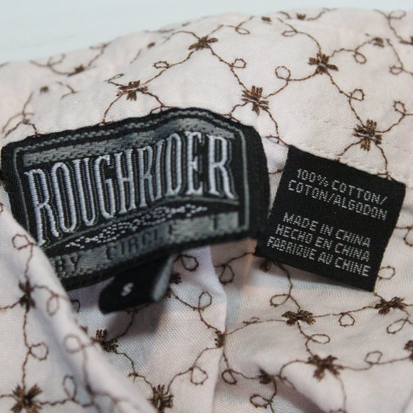 RoughRider Pink w/brown Sleeveless Snap Down Small - Picture 3 of 3